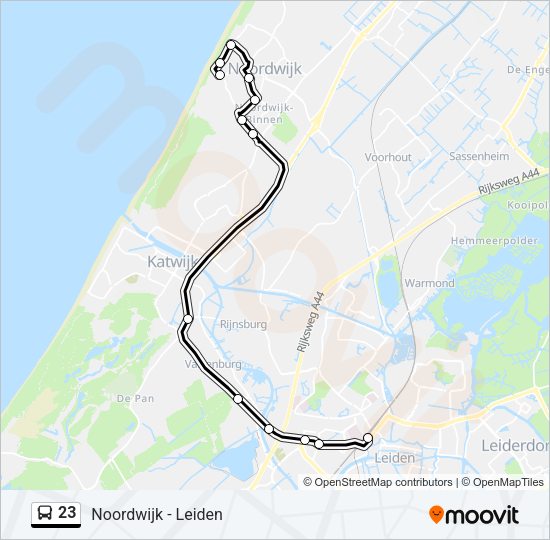 23 Bus Line Map