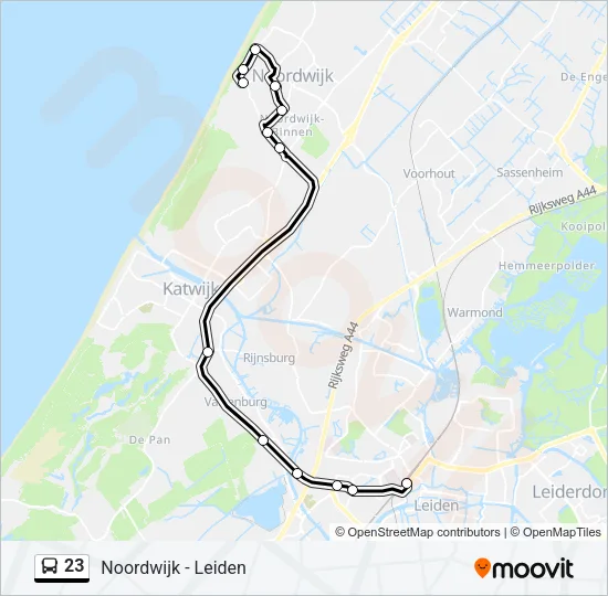 23 Bus Line Map