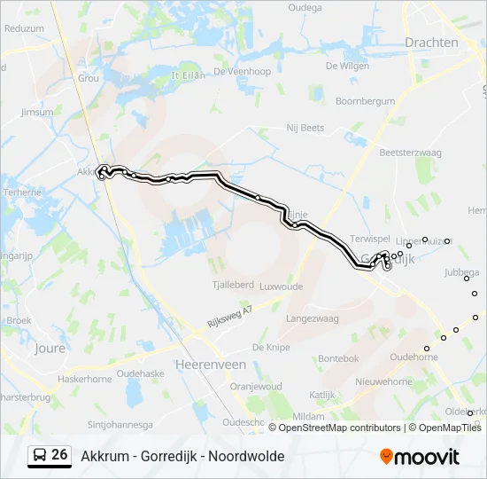 26 Bus Line Map