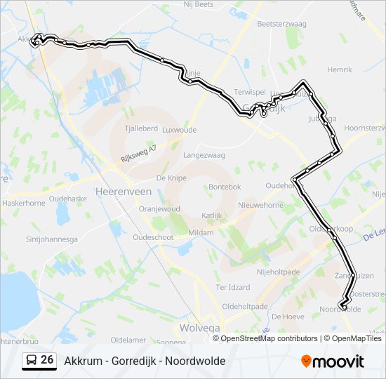 26 Bus Line Map