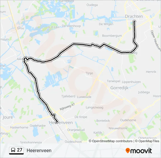 27 Bus Line Map