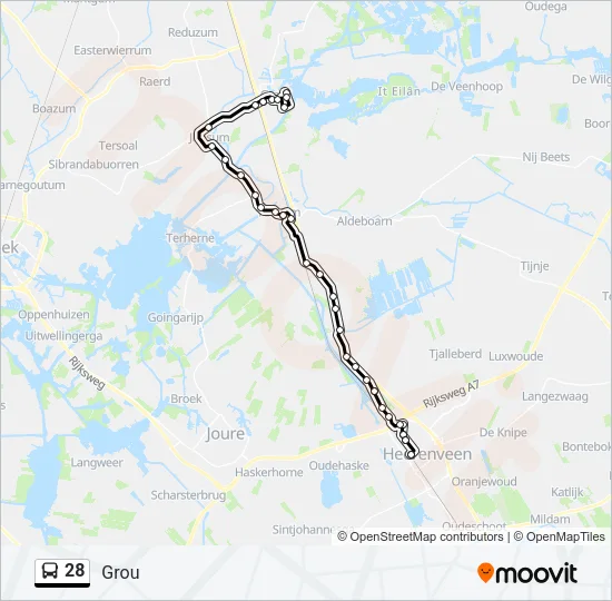 28 Bus Line Map