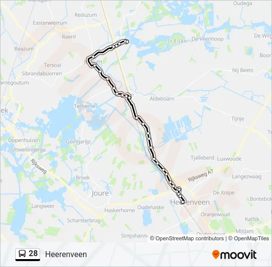 28 Bus Line Map