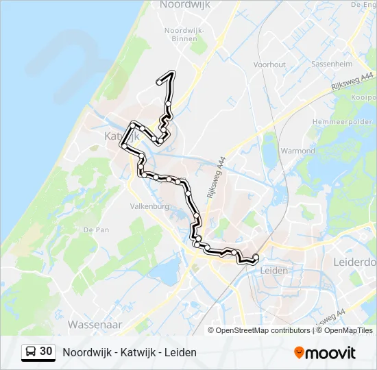 30 Bus Line Map