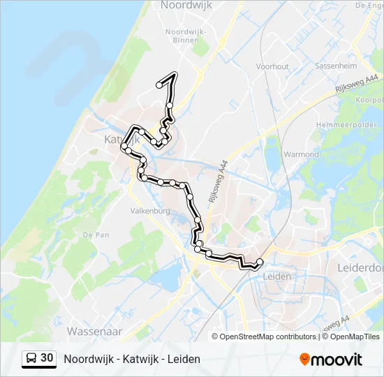 30 Bus Line Map