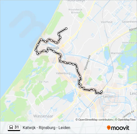 31 Bus Line Map