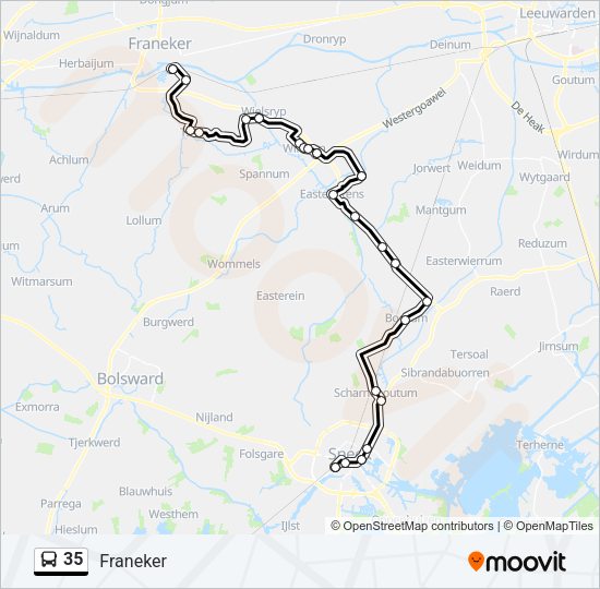35 Bus Line Map