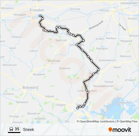 35 Bus Line Map