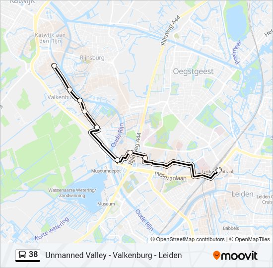 38 Bus Line Map