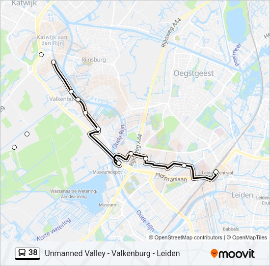 38 Bus Line Map