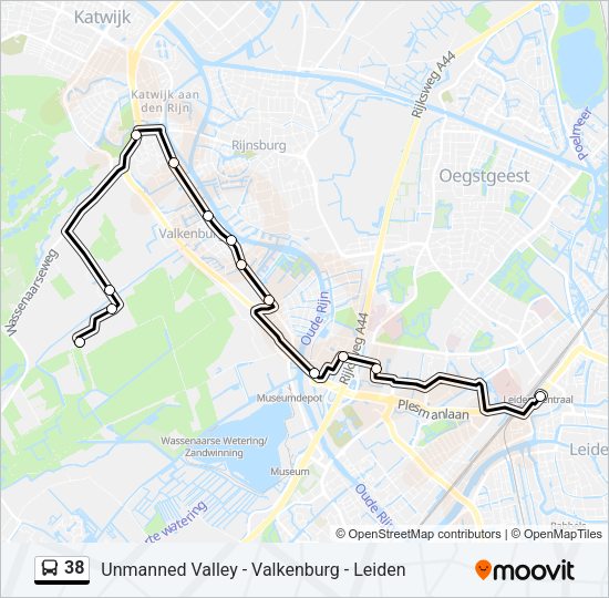 38 Bus Line Map