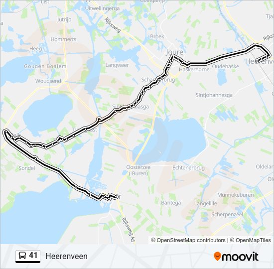 41 Bus Line Map