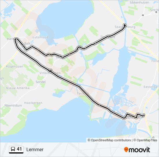 41 Bus Line Map