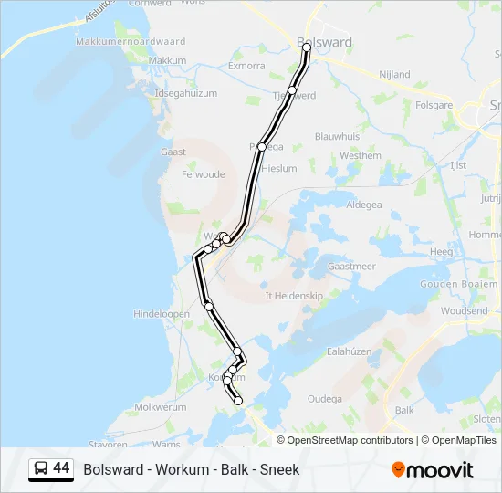 44 Bus Line Map