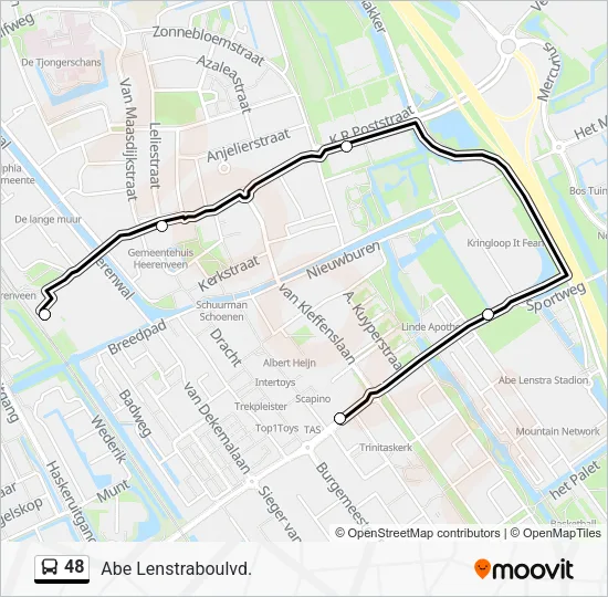 48 Bus Line Map