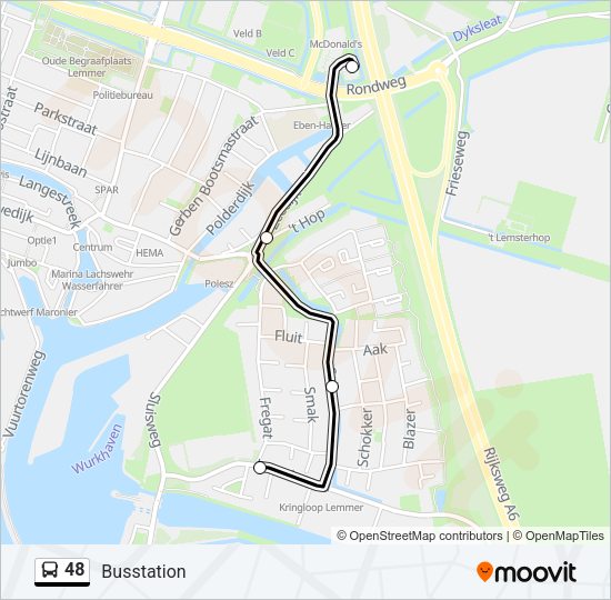48 Bus Line Map