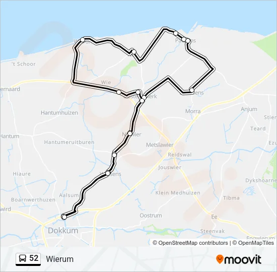 52 Bus Line Map