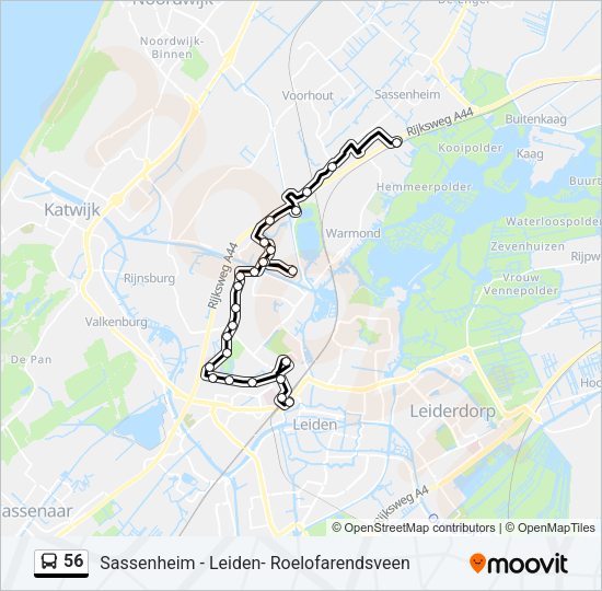56 Bus Line Map