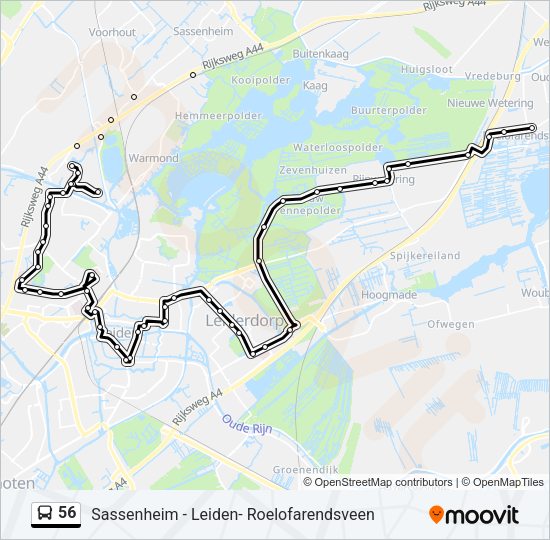 56 Bus Line Map