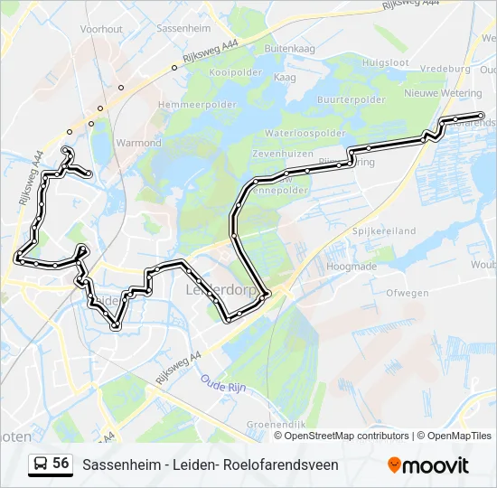 56 Bus Line Map