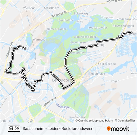 56 Bus Line Map