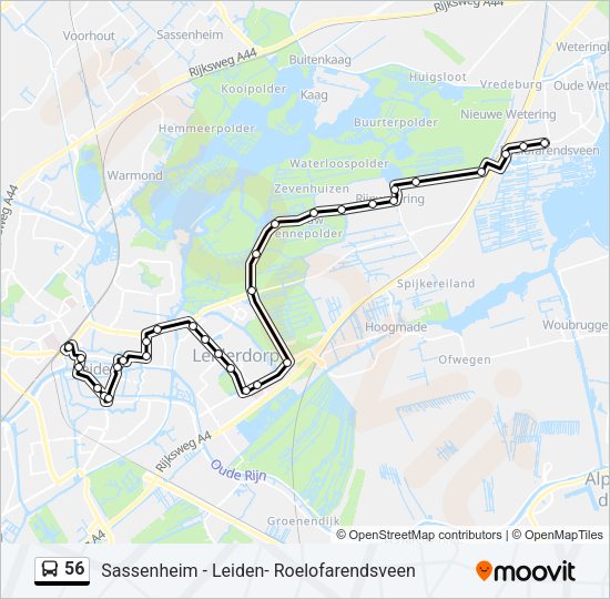 56 Bus Line Map