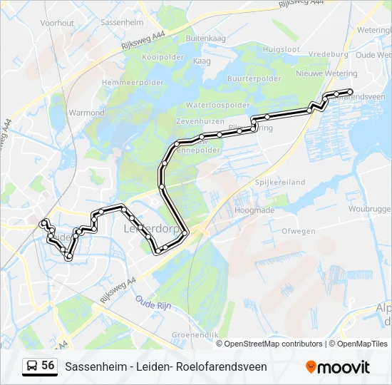 56 Bus Line Map
