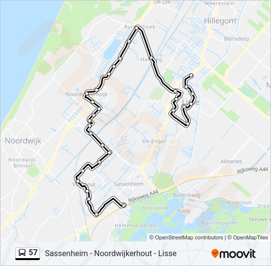57 Bus Line Map