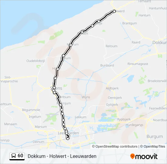 60 Bus Line Map