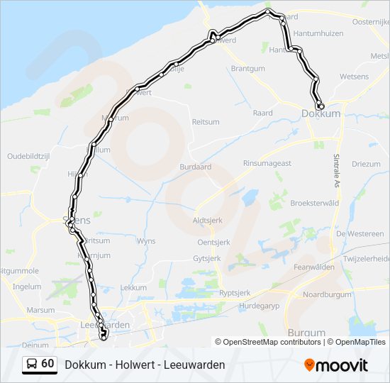 60 Bus Line Map