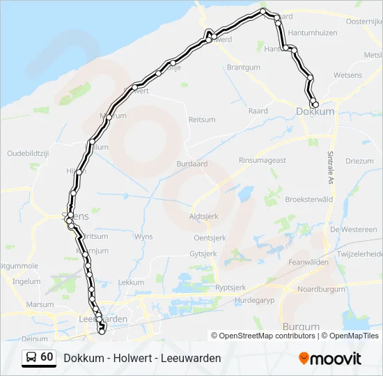 60 Bus Line Map