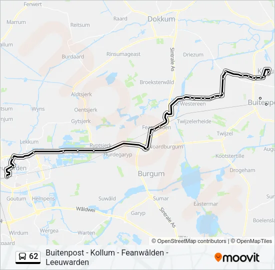 62 Bus Line Map