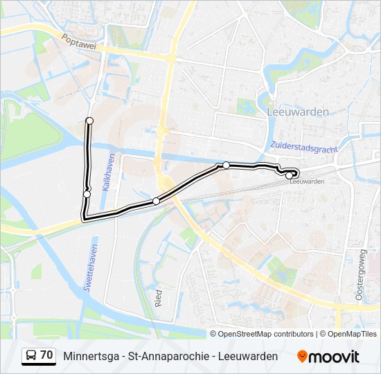 70 Bus Line Map
