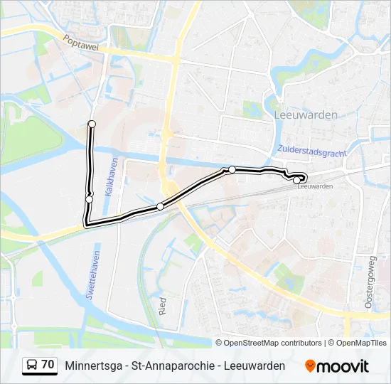70 Bus Line Map