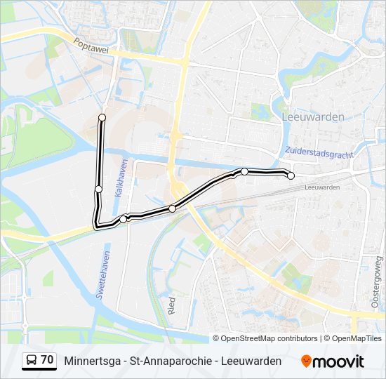 70 Bus Line Map