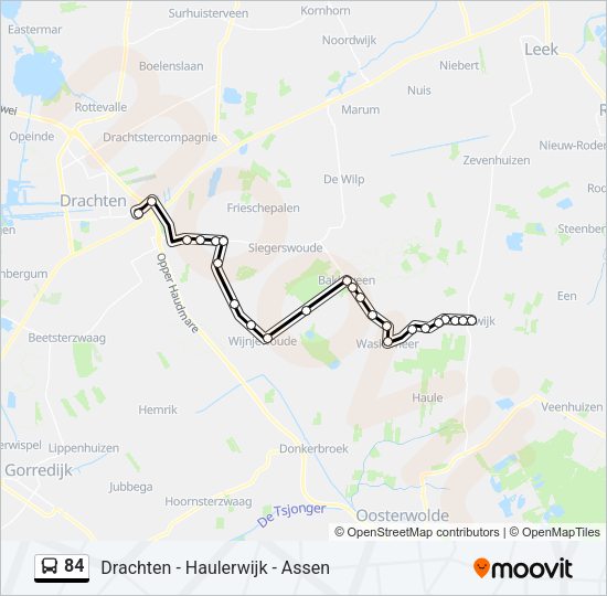 84 Bus Line Map