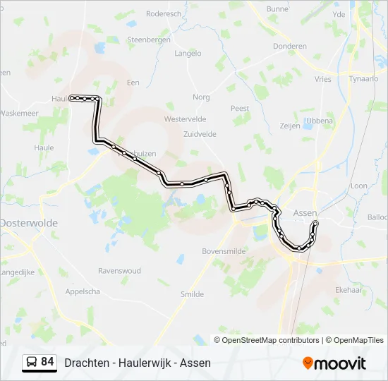 84 Bus Line Map