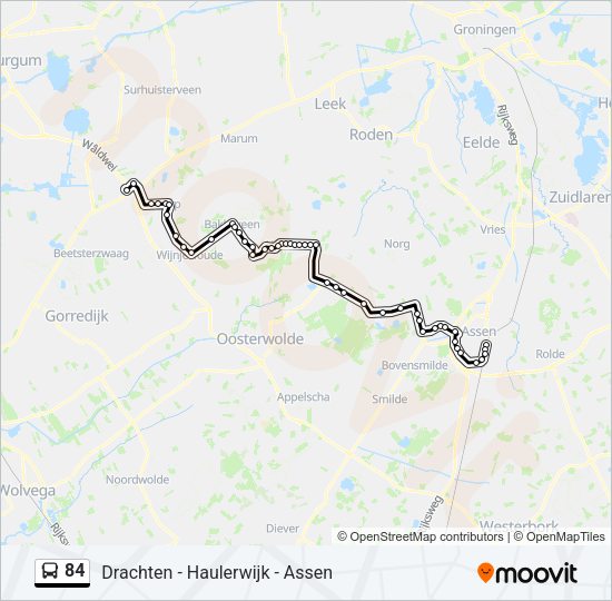 84 Bus Line Map