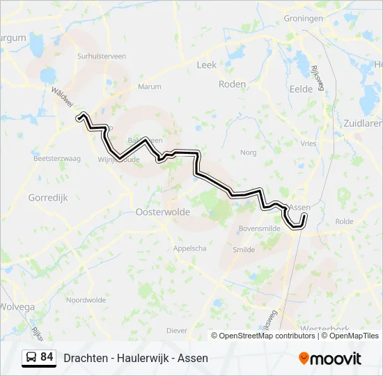 84 Bus Line Map