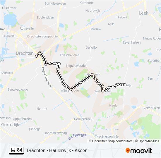 84 Bus Line Map