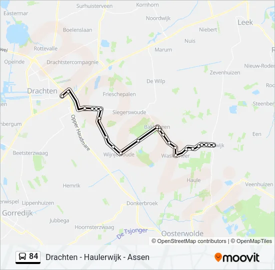 84 Bus Line Map