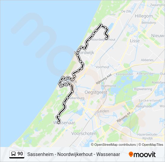 90 Bus Line Map