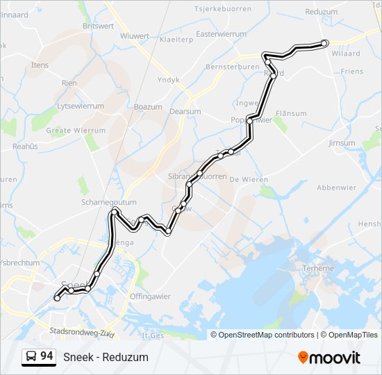 94 Bus Line Map