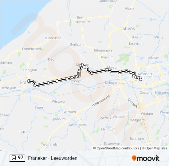 97 Bus Line Map