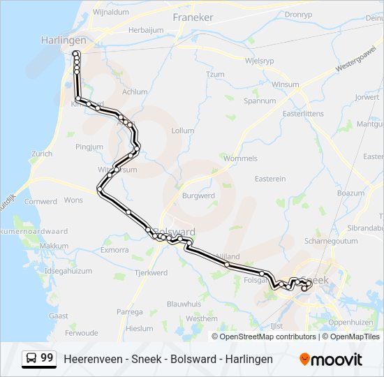 99 Bus Line Map