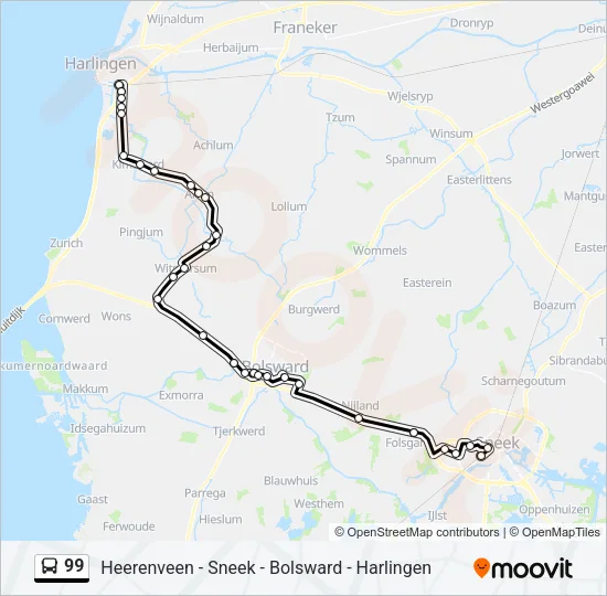 99 Bus Line Map