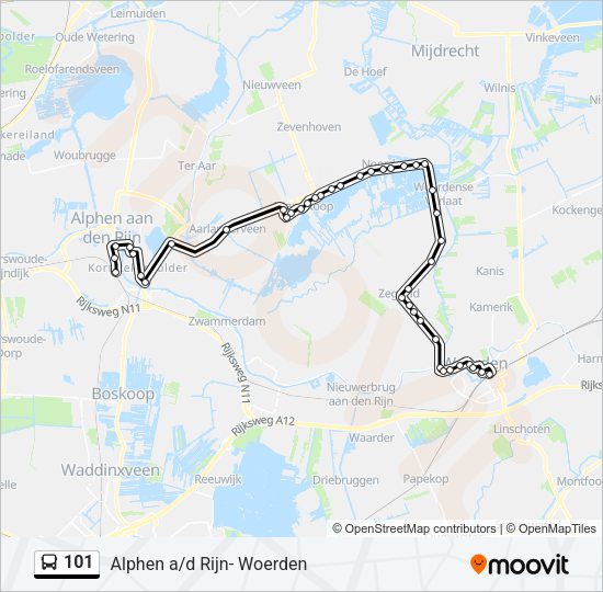 101 Bus Line Map