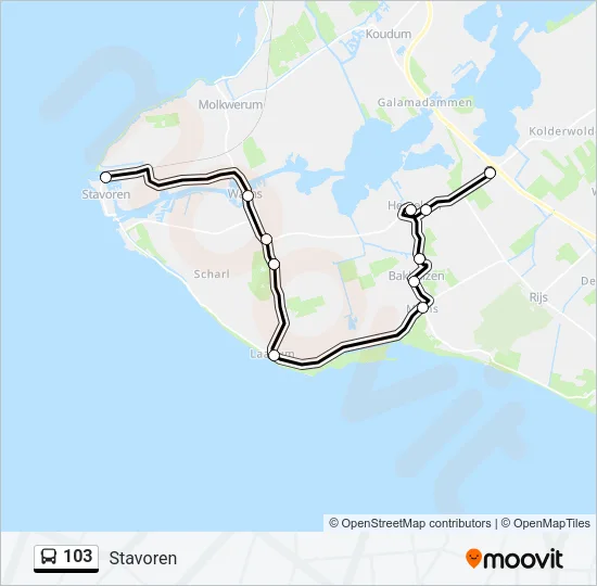 103 Bus Line Map