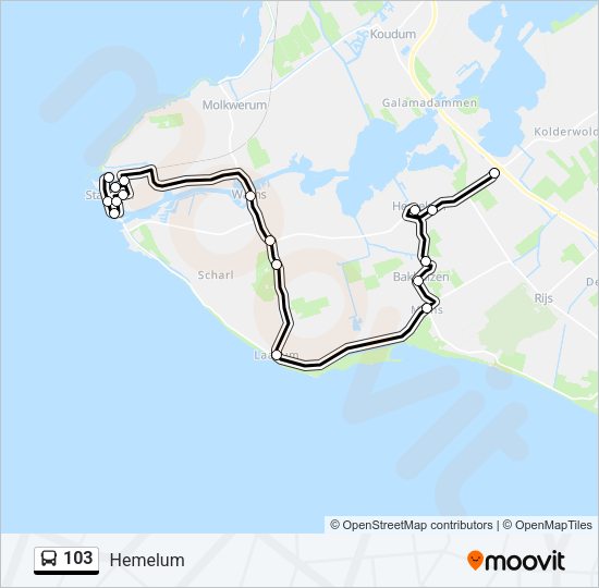 103 Bus Line Map