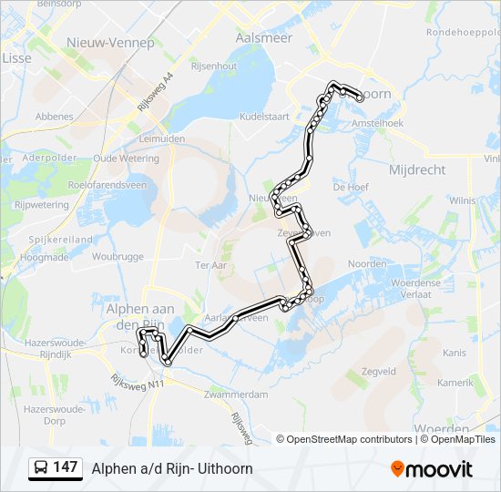 147 Bus Line Map